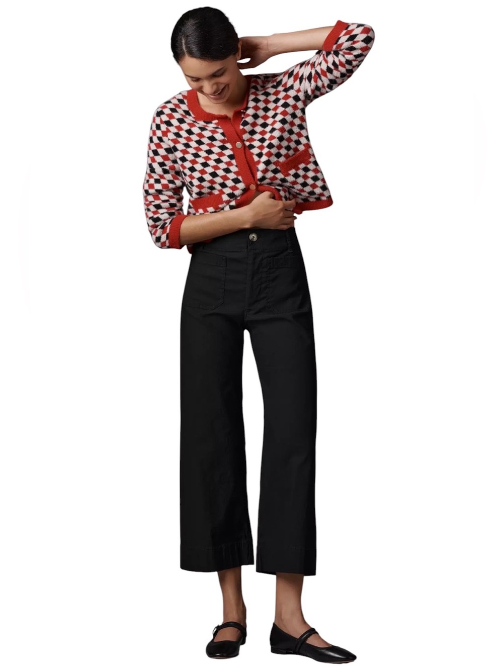 Maeve by Anthropologie The Colette Black Wide-Leg Pants Size 29